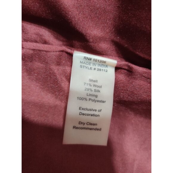 Soft Surroundings M Jacket Boho Floral Patchwork Embroidered Wool Silk Kimono - Picture 8 of 16